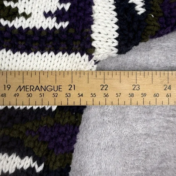 Gant Salty Dog Sweater Mens Medium Vintage 90s Handknit Nordic Aztec Grandpa - Picture 13 of 13